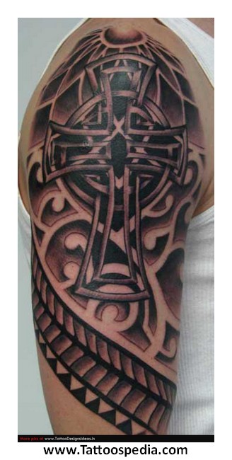 Celtic Cross Tattoos Shoulder 3